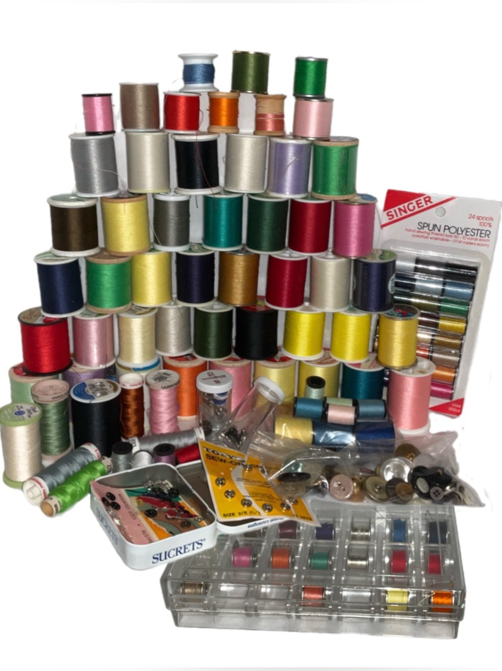 Seamstress' Delight - Sewing Thread, Supplies, Bobbin Box